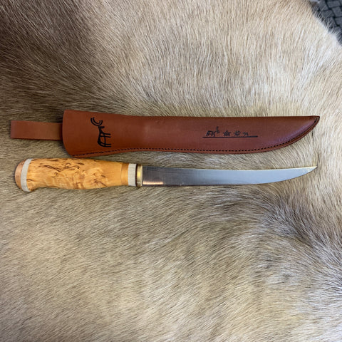 Filékniv i masurbjork och horn