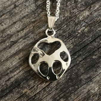 Halsband i silver Vargspår stor