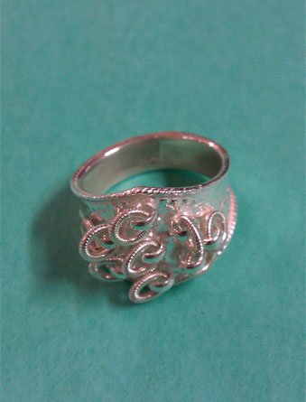 Ring i silver Samisk traditionsringen med 9 små ringar