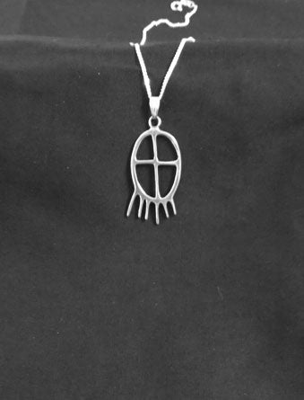 Halsband i silver Samiska trumman 24 mm