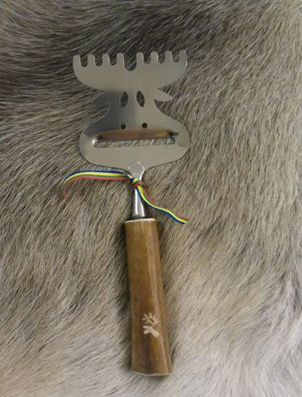 Osthyvel Älgen med skaft av renhorn Sven-Åke Risfjell