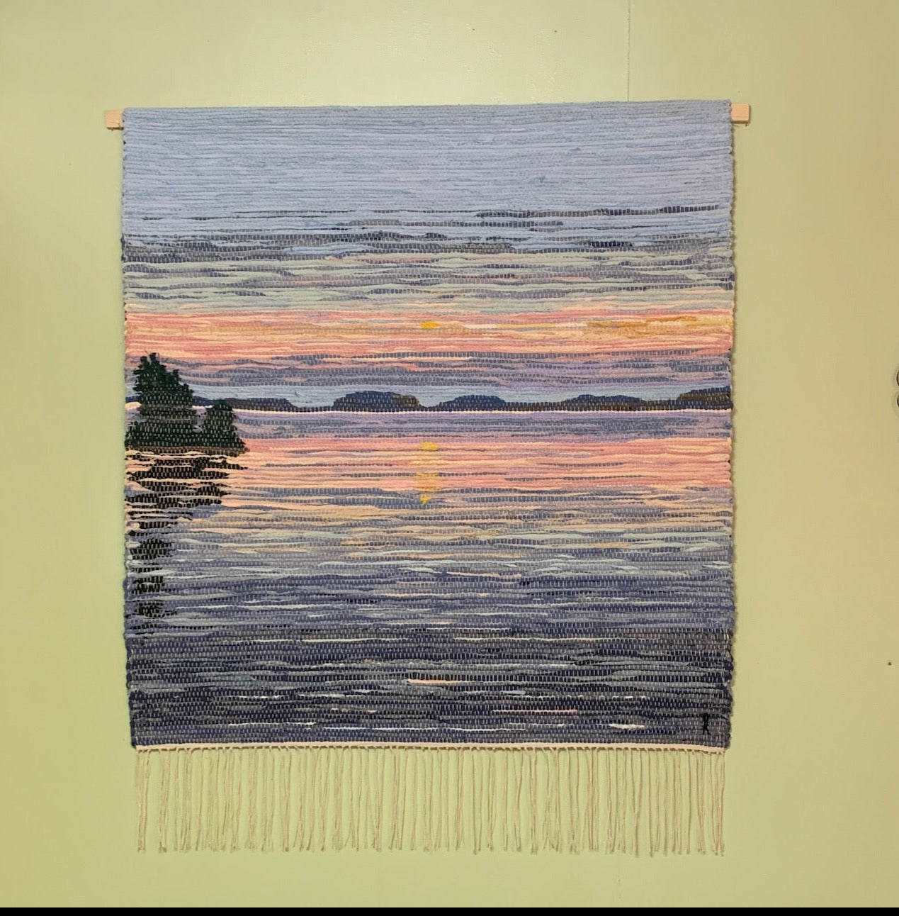 Bildvav-Doris-Risfjell-Aftonens-ljus-manar-frid-2021. Risfjells Sameslöjd.