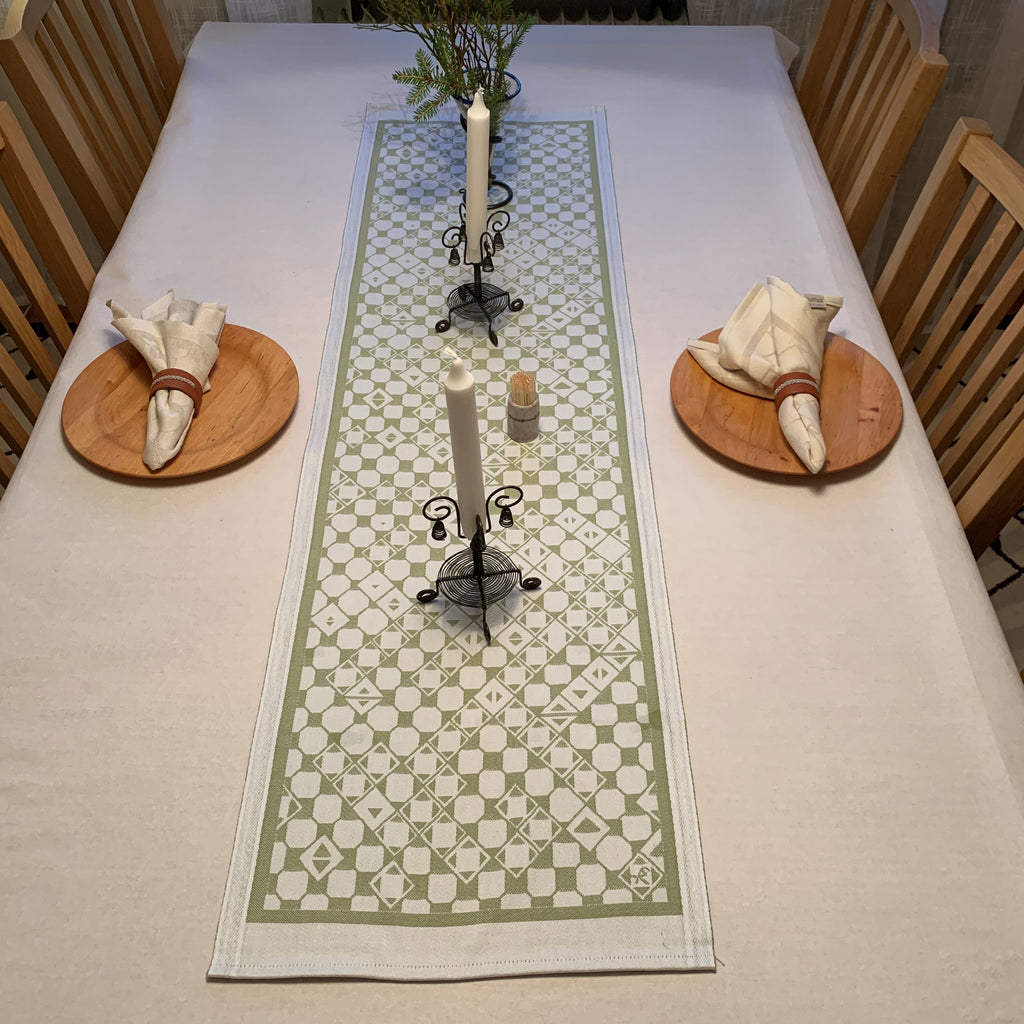 Löpare med unikt sydsamiskt mönster Risfjell Sameslöjd 120x38 cm