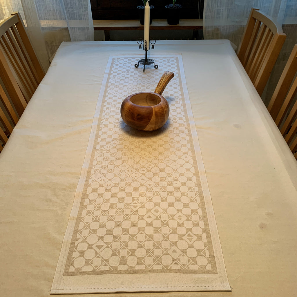 Löpare med unikt sydsamiskt mönster Risfjell Sameslöjd 120x38 cm