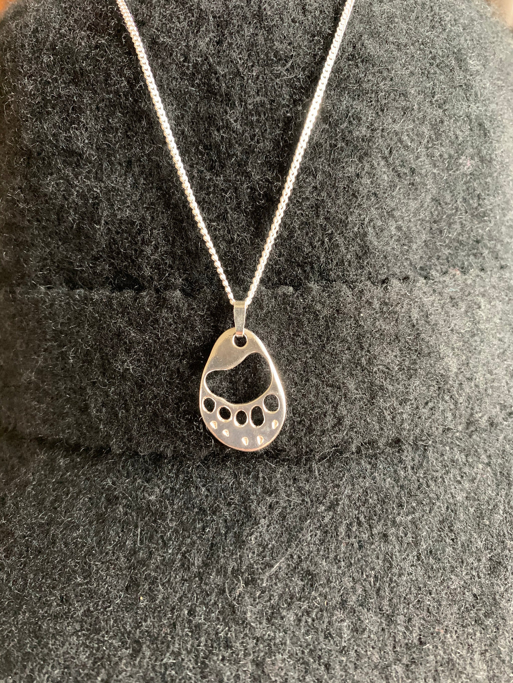 Halsband Björnspår i silver
