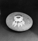 Samiskt brosch i silver, buckla med fem löv